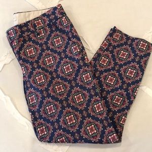 J. Crew Print Slacks